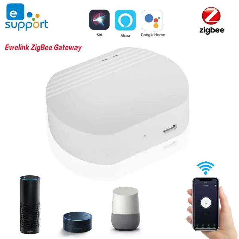 

Умный шлюз Tuya EWelink Zigbee, умный сетевой хаб с дистанционным управлением через приложение, с поддержкой Alexa и Google Home Assistant