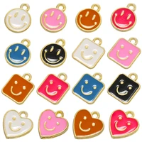 zhukou cute small charms summer dripping oil enamel small pendants for diy earrings jewelry making accessories wholesale vd943