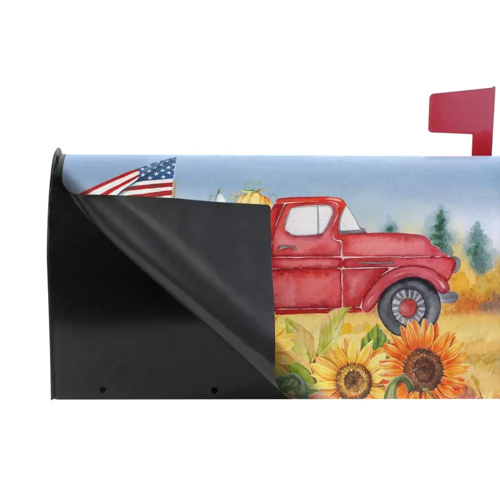Магнитный чехол для ящика с подсолнухами американский флаг декоративная
