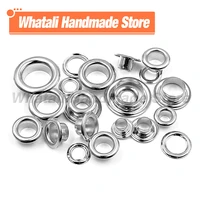 200pcs silver color hole metal eyelets grommets with washer for diy leathercraft accessories bag tags clothes shoes belt caps