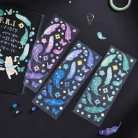 1pcs fantasy romantic star river series stickers diy scrapbook postcard diary book stationery decorative stickers random