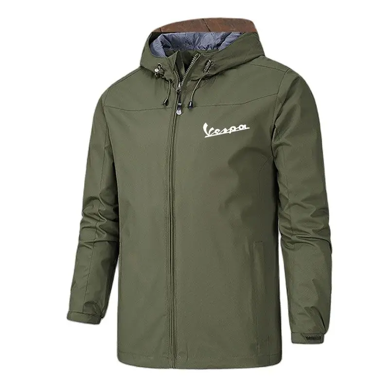 

2021 Spring And Autumn Men's Thin Hooded Oversized Jacket Waterproof, Windproof And Warm Outdoor Camping Hiking Clothes