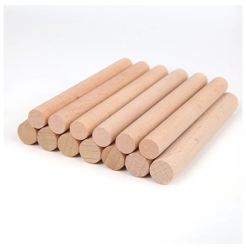 

Pine Round Wooden Rods counting Sticks Educational Toys Premium Durable Dowel Building Model Woodworking DIY Crafts