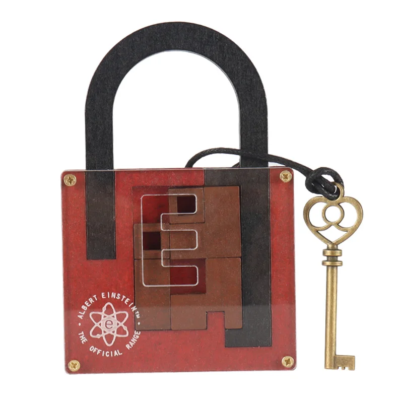 

Wooden Iq Brain Teaser Puzzles Lock Toy Smart Games Wood Most Difficult Educational Unlock logic Puzzle Key For Adults Kids Toys