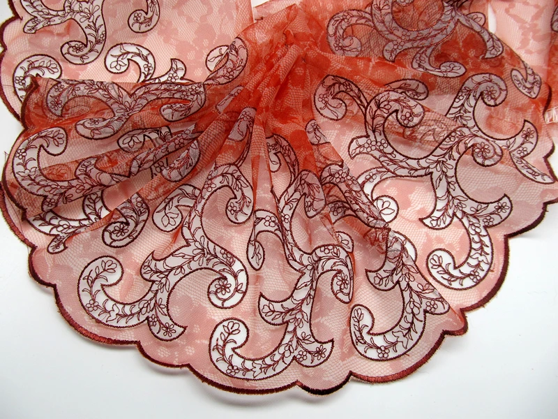

26Yards 18cm Wide Embroidered Sewing Supplies Ribbon Lace Trim Doll's Dress DIY Garment Curtains Accessories