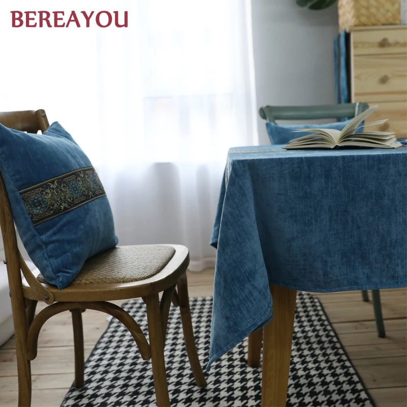 Скандинавские скатерти с вышивкой толстая флисовая винтажная