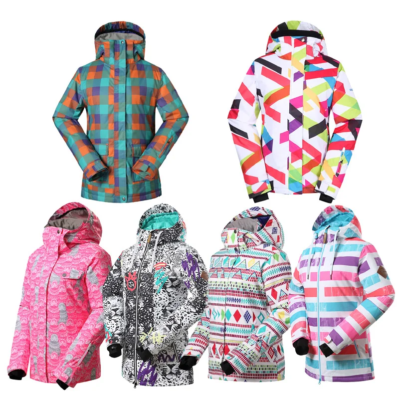 Gsou Snow Girl's Ski Suit Wear Winter Outdoor Sports Snowboarding Clothing 10k Waterproof Windproof Costumes Ice Jackets Female