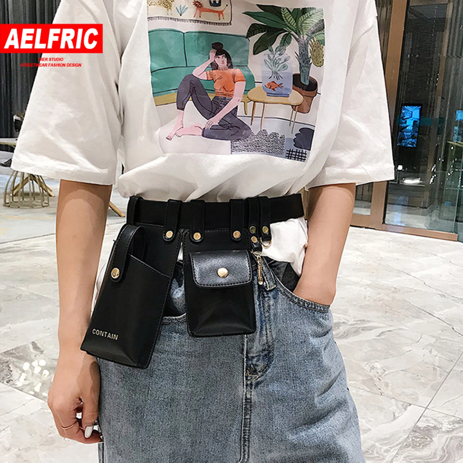 Роскошные Дизайнерские забавные сумки AELFRIC в стиле хип-хоп для женщин и мужчин