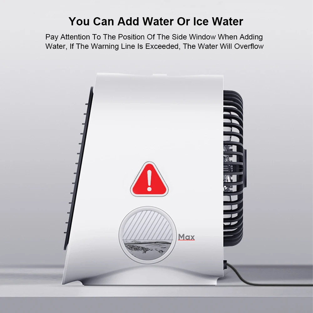 

Mini Portable Air Conditioner Multi-function Humidifier Purifier USB Desktop Air Cooler Fan with Water Tank Home 5V