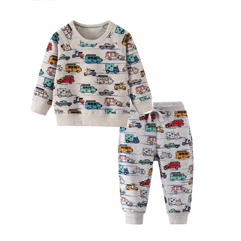

Little maven Kids Clothes Sets Boys Cotton Cartoon Clothes Toddler Infant Boys Casual for Autumn and Spring Children 2-7 year