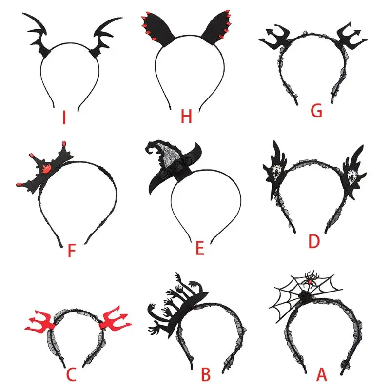 

Halloween Cosplay Headband Spider Web Ghost Hand Fork Hair Hoop Party Supplies