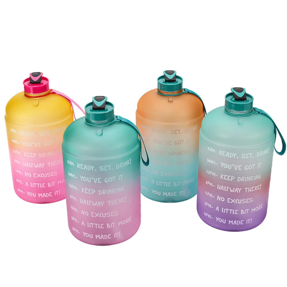 

3.78L Sport Water Bottle Super Large Capacity Plastic Outdoor Fitness Water Kettle with Scale In Stock
