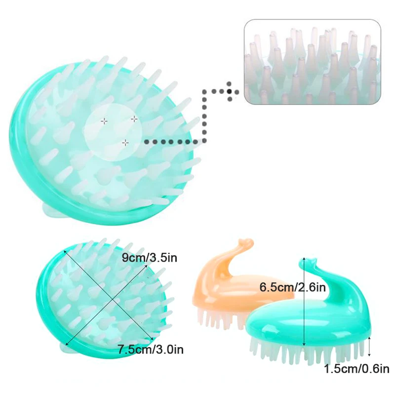 

Silicone Brush Shampoo Spa Slimming Massage Body Hair Washing Shower Bath