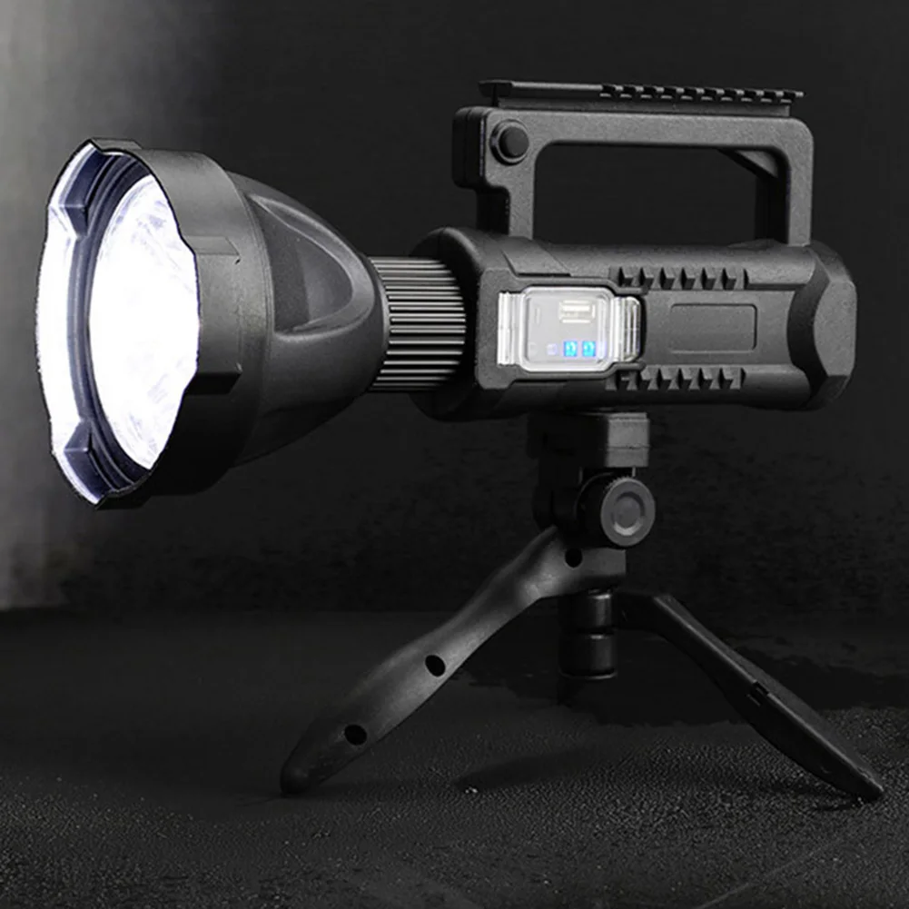 

200000LM Powerful XHP70 LED Flashlight Work Light Spotlight Searchlight 4 Modes With Stable Tripod Rack Holder