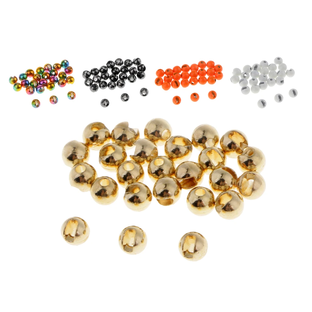 Вольфрамовые бусины с прорезями 25 шт. 4 6 мм материалы для завязывания нахлыстом