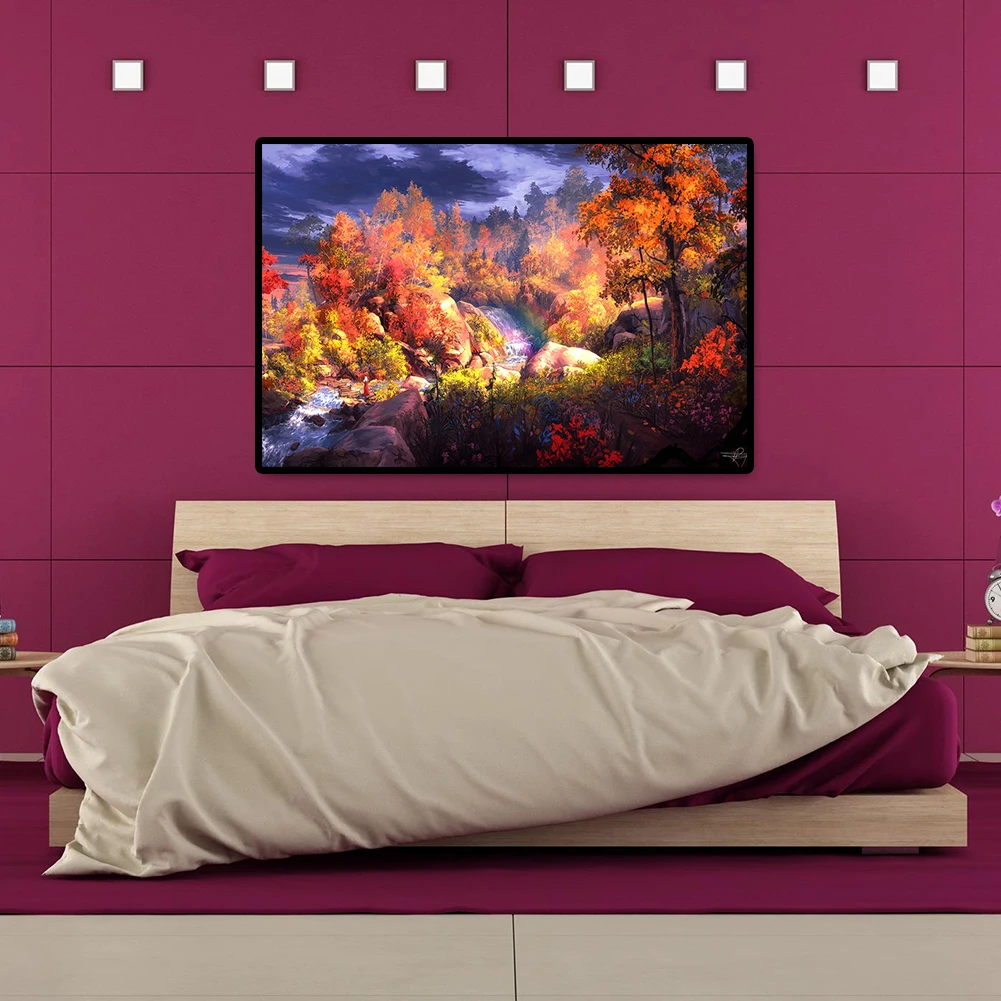 

1000pcs DIY Paper Jigsaw Autumn Forest Puzzle Toys Kids Adults Assembling Decor Children Portable Interactive Present