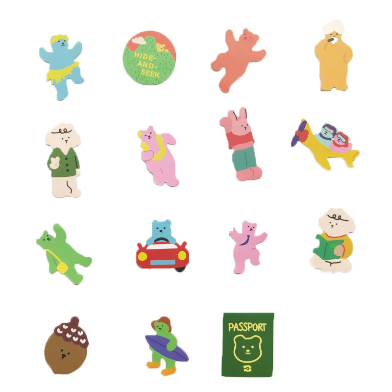 

INS Kawaii Bear Stickers DIY Scrapbooking Album Journal Crafts Decorative Label Seal Phone Stickers Package