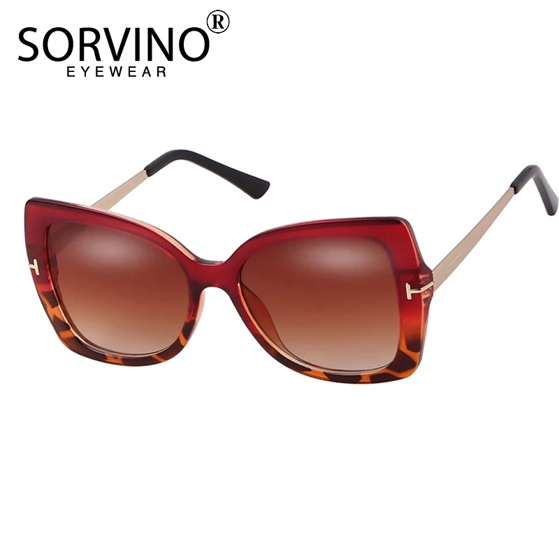 Женские очки от солнца SORVINO большие квадратные солнцезащитные в стиле ретро