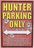 metal deer hunter parking sign tin sign 2030 or 3040 cm