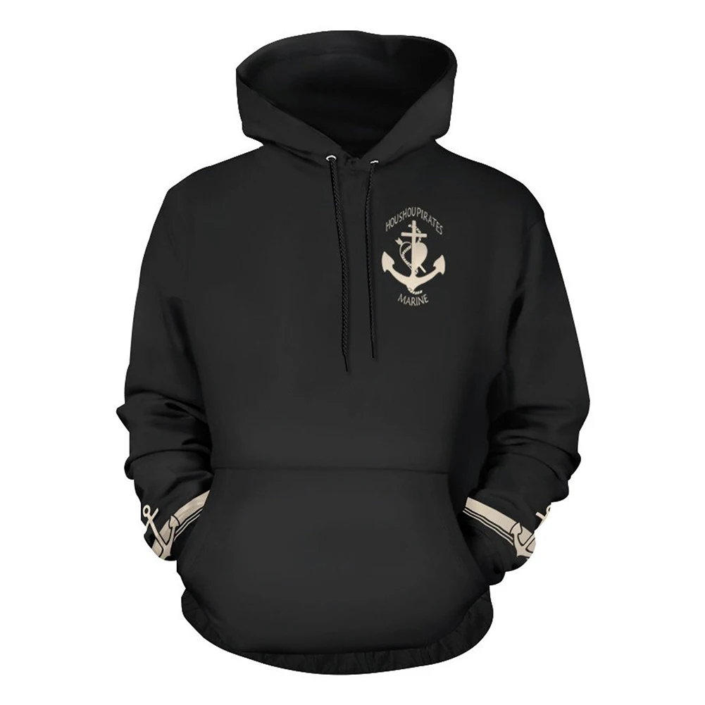 

Толстовка для косплея Hololive Houshou Marine, толстовка с капюшоном с 3D принтом, мужская и женская Повседневная Уличная одежда, пуловер