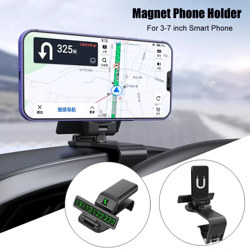 

Magnetic Car Phone Holder Dashboard Magnetic Bracket For Seat Cupra Ibiza 6l Leon 5f Honda Accord Civic Crv Jazz