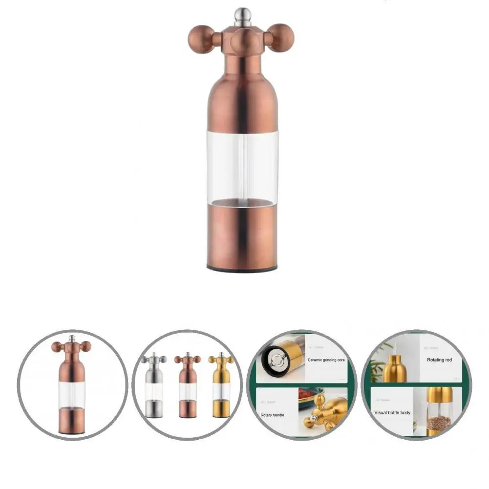 Comfortable Grip Useful Handy Acrylic Pepper Spices Mill Stainless Steel Shaker Anti-corrosion for Restaurant | Дом и сад