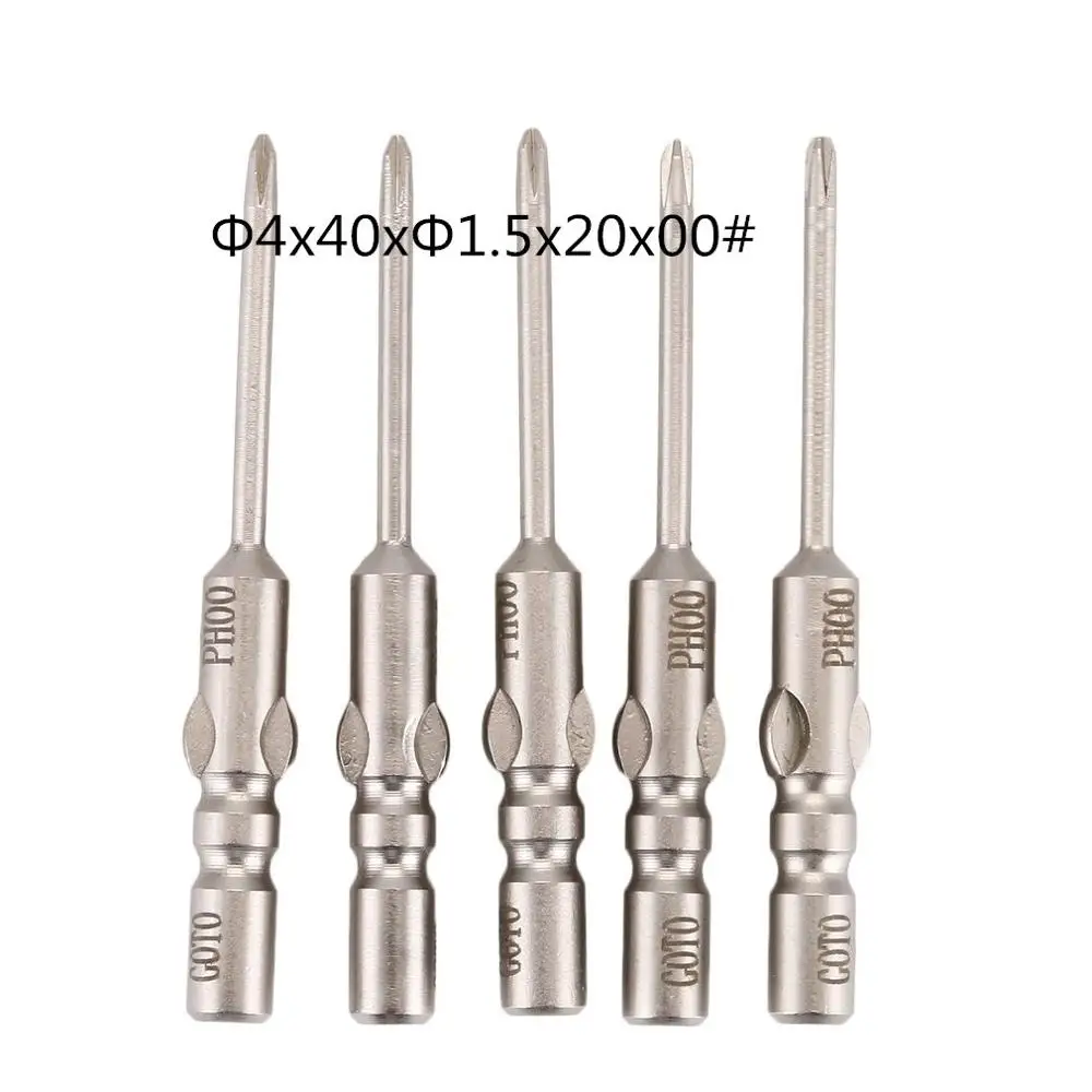 Зеленый 5Pcs S2 Steel Magnetic Precision Philips Screwdriver Bits Set Cross Tip Hex Screwdriver Screw Hand Repair Opening Tools - Цвет: Зеленый