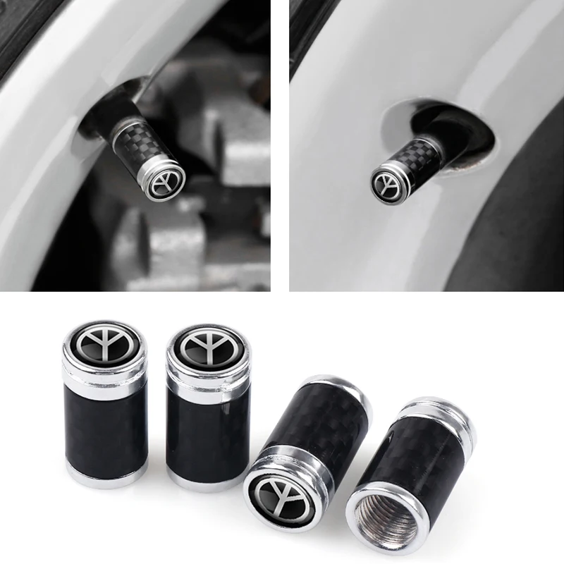 Автомобильный Стайлинг 4 шт. знак мира алюминиевый сплав колеса шины углеродное