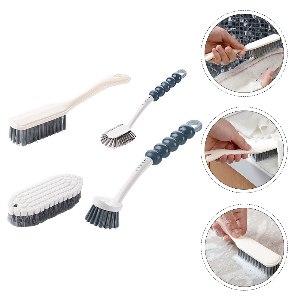 

4pcs Kitchen Stove Brush Plastic Cleaning Tool Flexible Household Brushes
