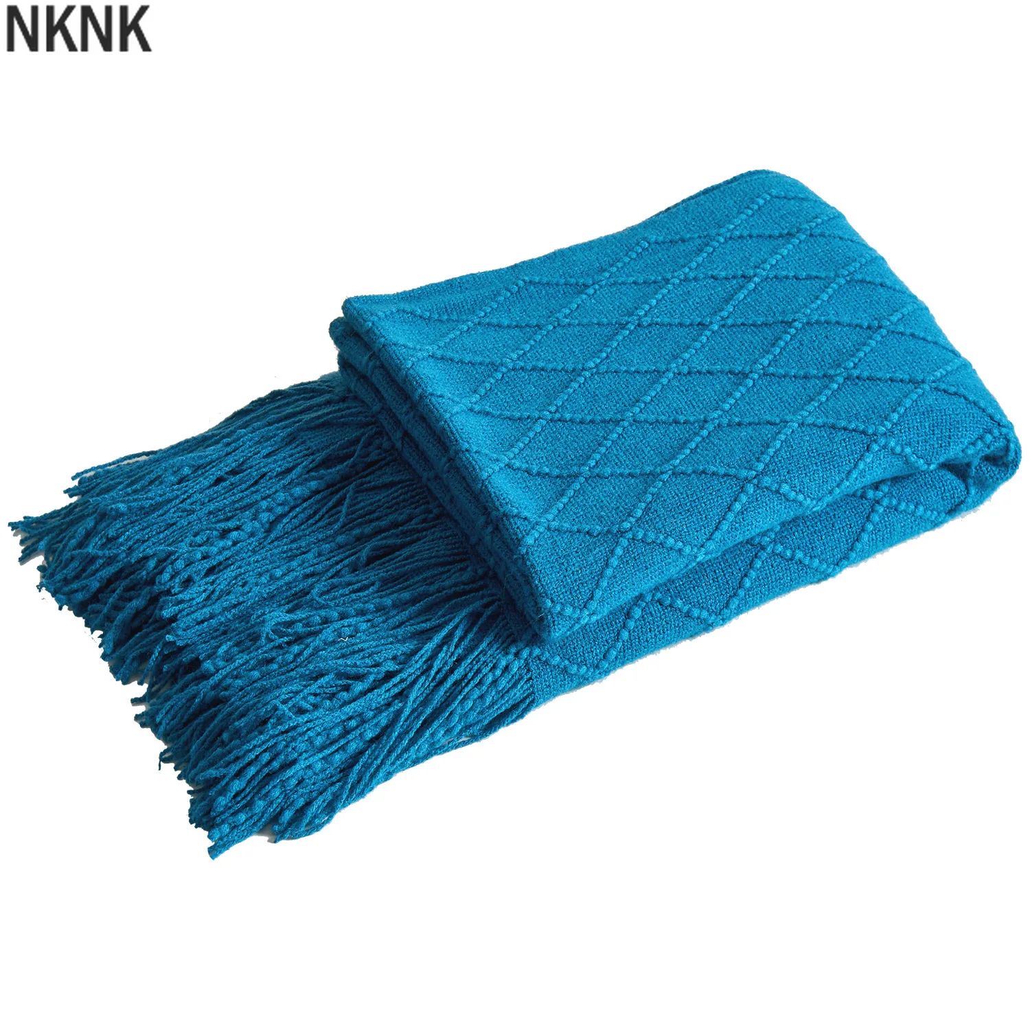 Nordic Вязаные пледы нить Одеяло на кровать диван плед сон в путешествиях s Мягкий