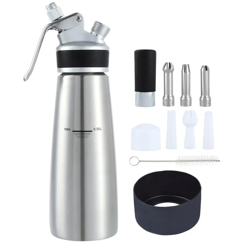 Дозатор для взбитых сливок из нержавеющей стали профессиональный крем взбивания