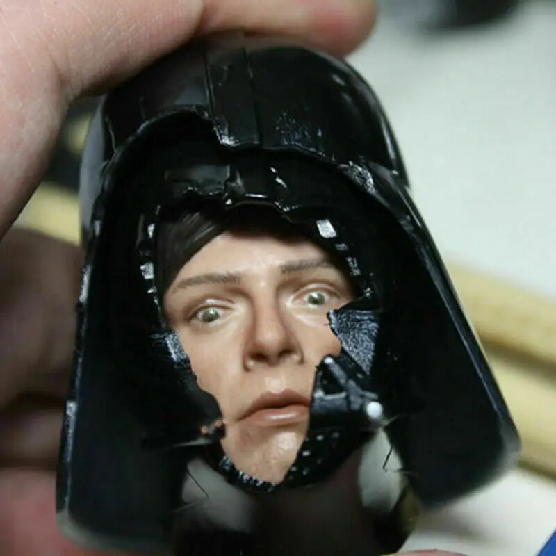 

Best Sell For Collection 1/6 DX07 VIP Lukes Skywalker Helmet With Darth Fear Face Head Sculpt F 12'' Body