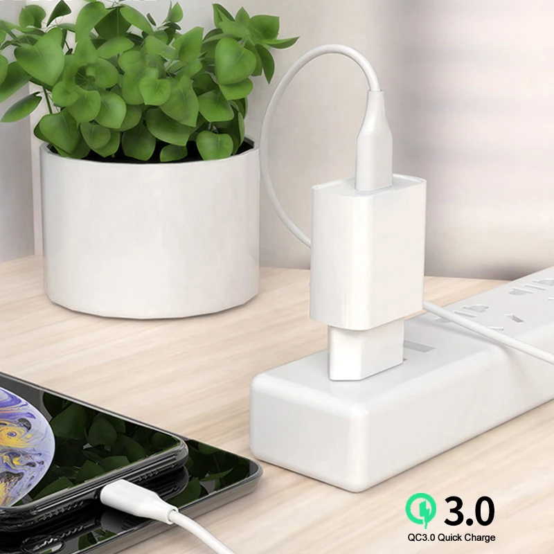 USB зарядное устройство PHOMAX быстрая зарядка 3 0 18 Вт для iPhone X xs 8 7 iPad Samsung Galaxy s8 s9 HTC