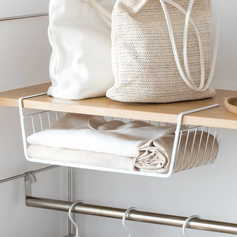 Подвесная корзина под шкаф полотенце одеяло корзины для хранения одежды полка в