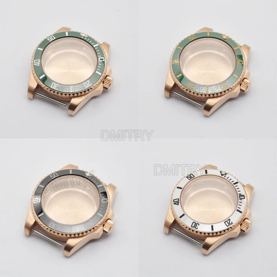 Чехол NH35 40 мм чехол с гальваническим покрытием из розового золота. Для ремешка