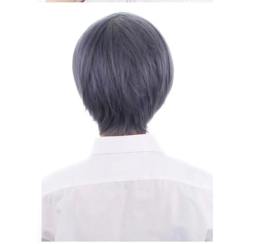Аниме Черный дворецкий Kuroshitsuji Ciel Phantomhive серые парики синий устойчивый к нагреву