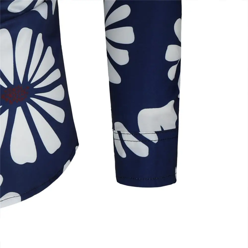 

MISSKY Men's Shirt Spring Autumn Flower 3d Digital Printing Lapel Long-sleeved Shirt Male Tops New
