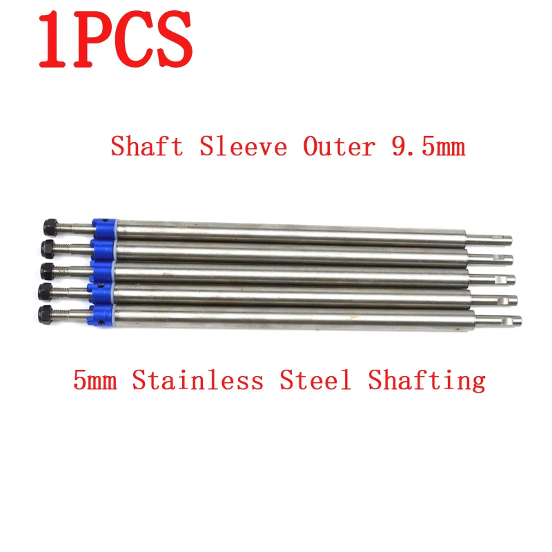 

1PCS 5mm Stainless Steel Shafting 9.5mm Shaft Sleeve Outer Diameter 5mm for Ship Model/ Pull Net Boat Accessories