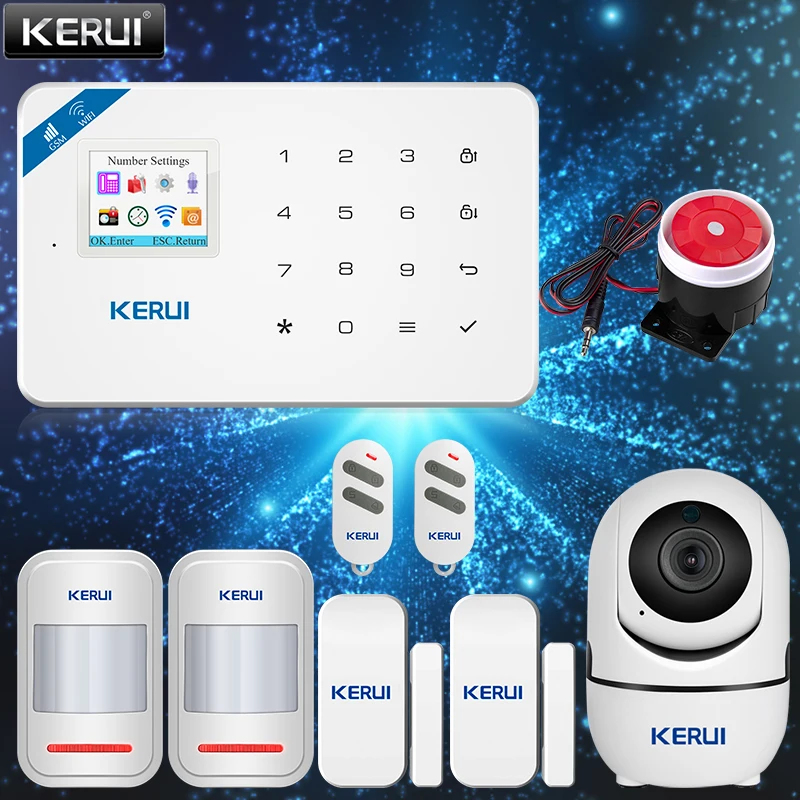 Система охранной сигнализации KERUI W18 для дома Беспроводная GSM сигнализация с
