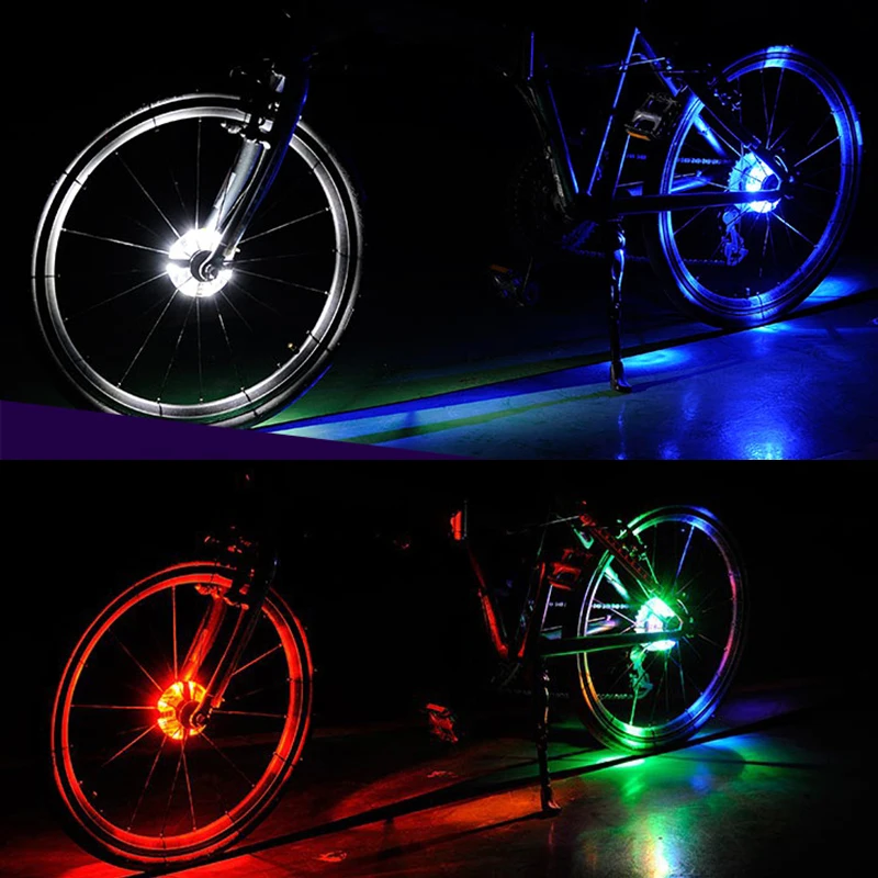 

Cool Colorful Bicycle Hubs Spoke Wheel Light MTB Bike Night Cycling Waterproof Front Tail Warning LED Flash Bike Accessories