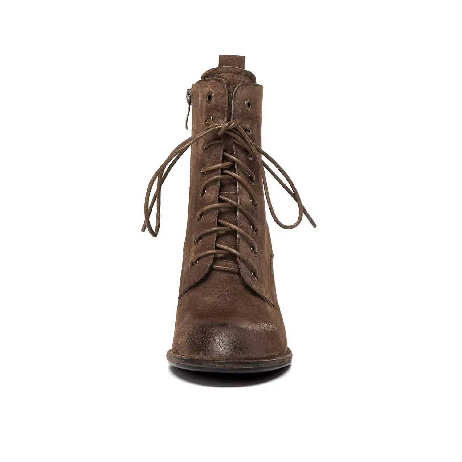 Harga Pakaian Dasar Kulit Babi Panci Krazing Sepatu Boots Chelsea Sepatu Bot Pergelangan Kaki Berenda Ketat Ujung Bulat Sepatu Paku Keling Tetap Musim Dingin