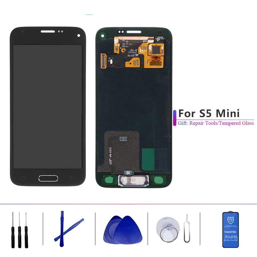 ЖК дисплей Super AMOLED для Samsung Galaxy S5 Mini G800 G800F G800H сенсорный экран с дигитайзером в