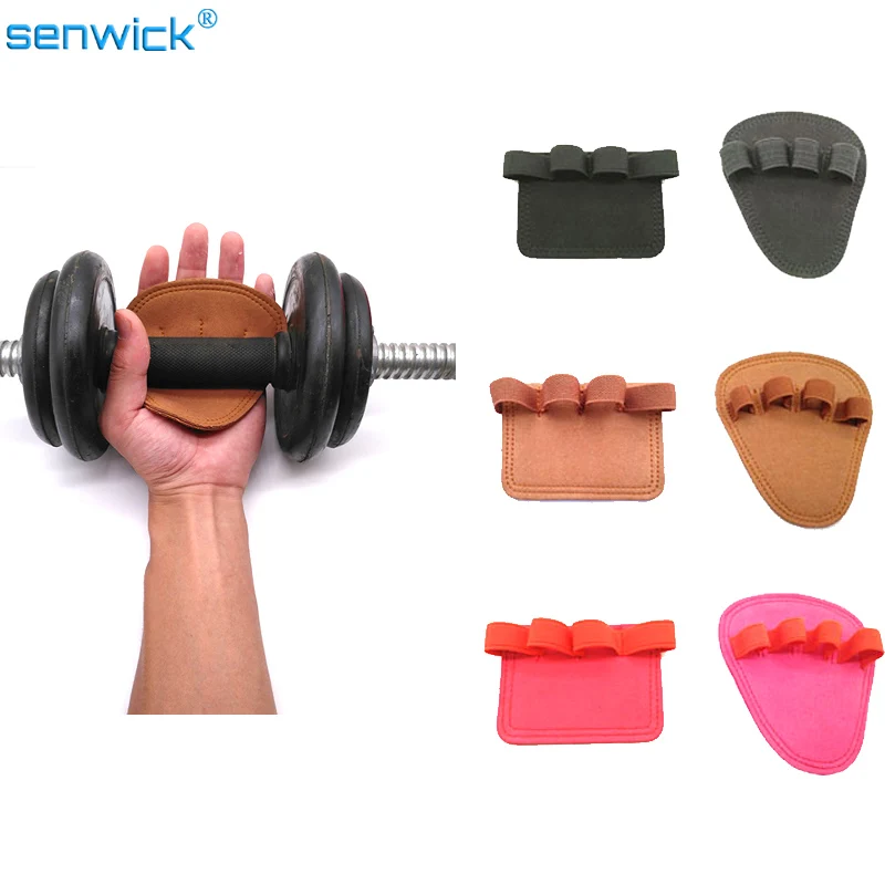 Мягкие перчатки из чистой кожи Гимнастические захваты для подъема тренировок