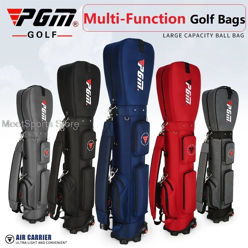 Pgm Golf Travel Bag With Wheels Large Capacity Aviation Storage Portable Lightweight Golf Aviation Bag Glof Clubs Cover Packages