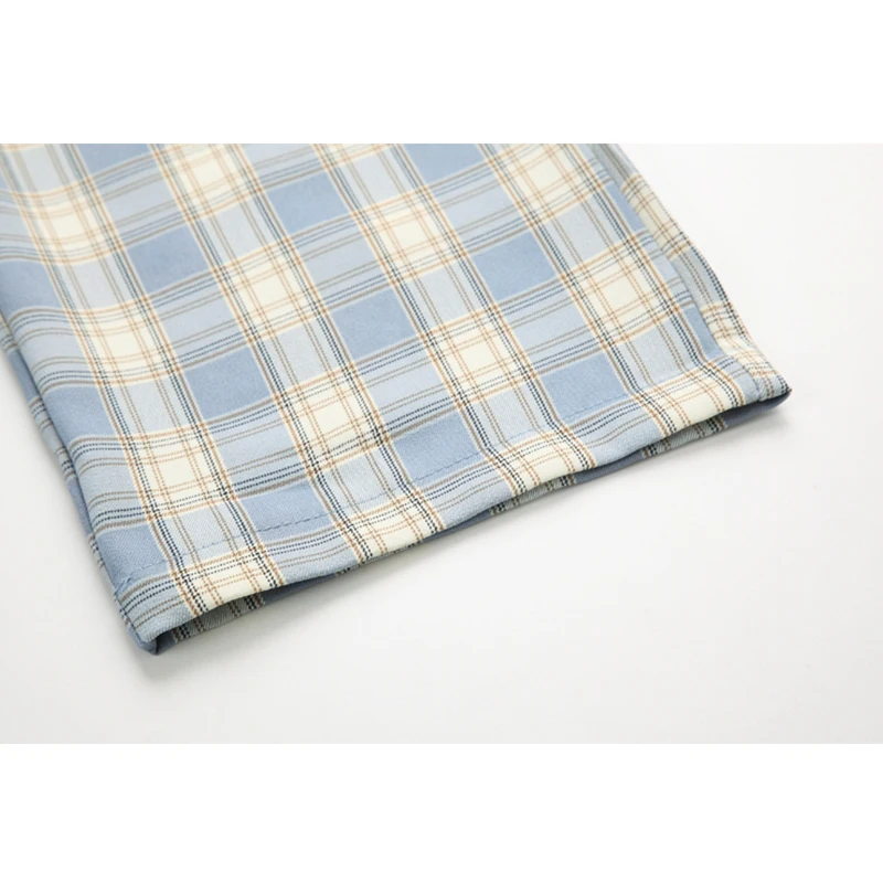 Для женщин мешковатые брюки клетчатые с широкими штанинами свободного покроя