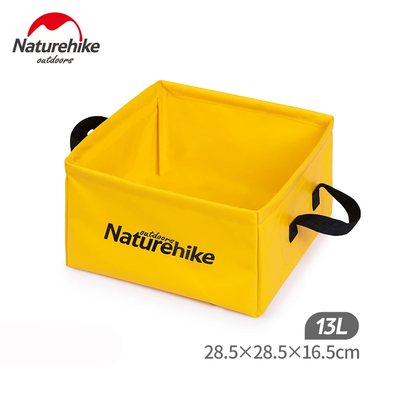 Yellow Naturehike складные столы и стулья для 13L ведро воды Портативный квадратный баррель хранения дорожная сумка для хранения коробка прочный Походное ведро - Цвет: Yellow
