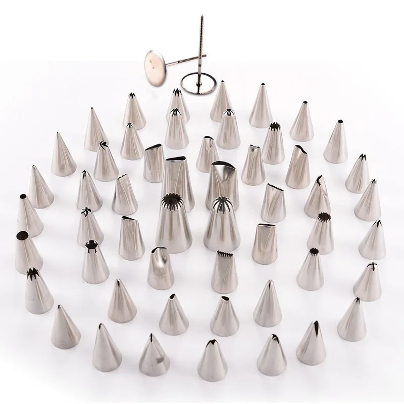 52 шт./лот насадки из нержавеющей стали DIY Инструменты для Украшения Торта Глазурь