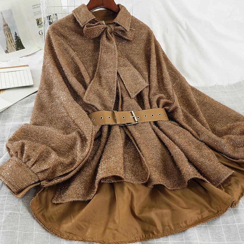 2020 Новая модная женская одежда осенняя и зимняя рубашка с отложным воротником