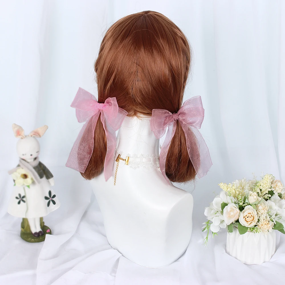 

MCOSER 40CM Medium Basic Style Straight Brown Lady Party Synthetic Heat Resistant Lolita Cosplay Wig Shoulder Hair With Bangs