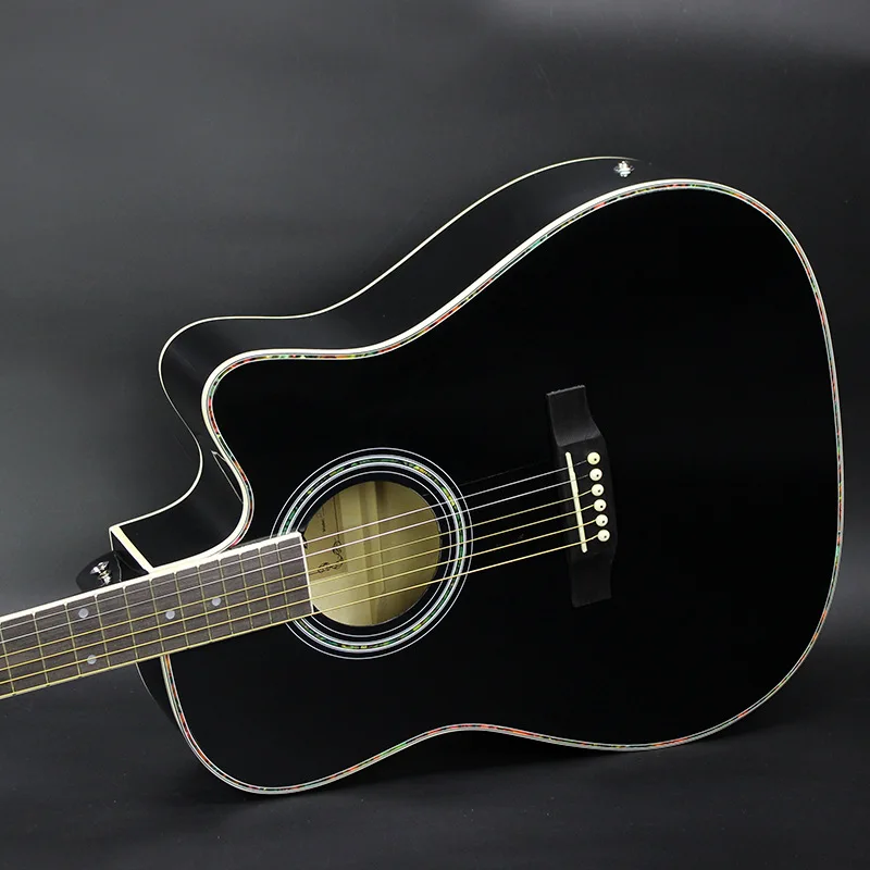 41 zoll gitarre 6 string folk pop gitarre pickup elektrische akustische gitarre massivholz guitarra professionelle gitarre agt124 free global shipping